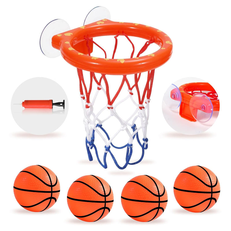 Bath Toys Bathtub Basketball Hoop For Kids Toddlers,Bath Toys Shower Toys F