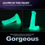 Horse Penis Sleeve For Men, 7.8Inch Thick Luminous Silicone Monster Penis Dildo Grith Extender With Penis Ring Ejaculation Delay For Couples