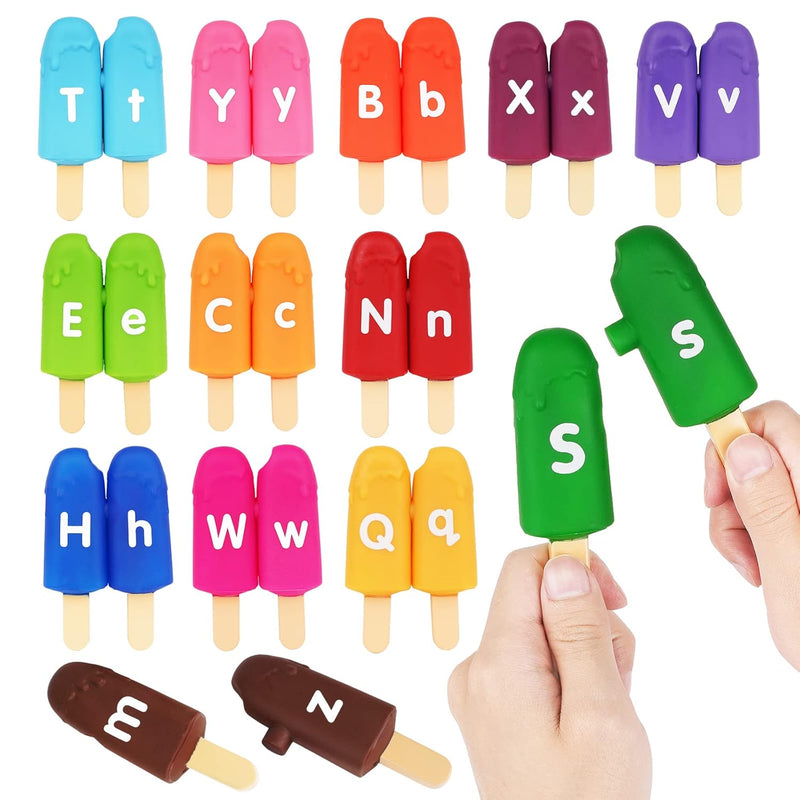 Toddler Alphabet Letters Matching Learning Toys?26 Pcs Double Sided Abc Let