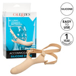 Accommodator Silicone Dong, 5.5 Inch Probe With Adjustable Head Strap Ivory - Se-1514-10-3