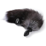 Vibrating Anal Plug Remote Control -Fox Tail Vibrator Butt Plug Anal Role Play Flirting Animal Tail Sex Toy For Men Women Couples Adult &Cosplay Play Stimulato Pleasure (Black)