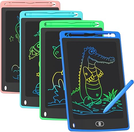 4-Pack LCD Writing Tablet for Kids 8.5 Inch Reusable Drawing Board