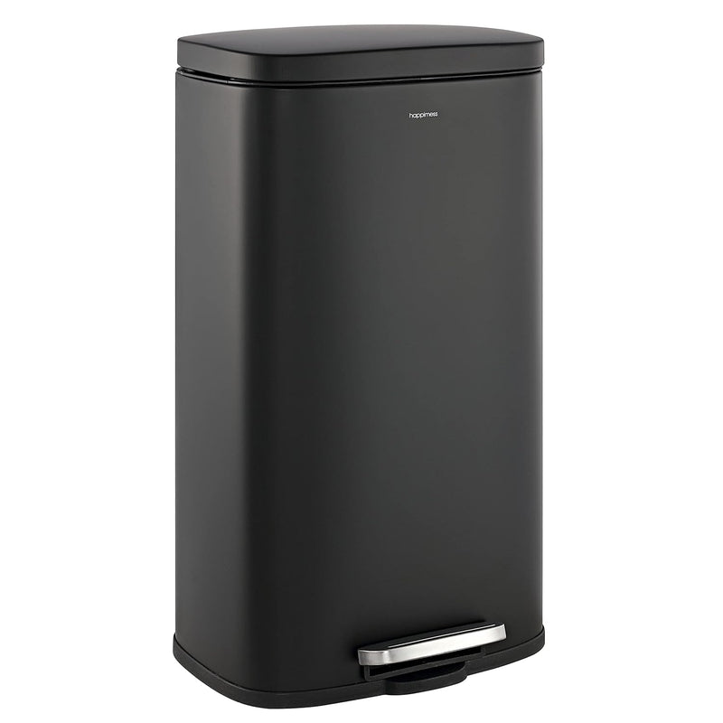 Hpm1011B Curtis 8-Gallon Step-Open Trash Can With Soft-Close Lid, Modern, Minima