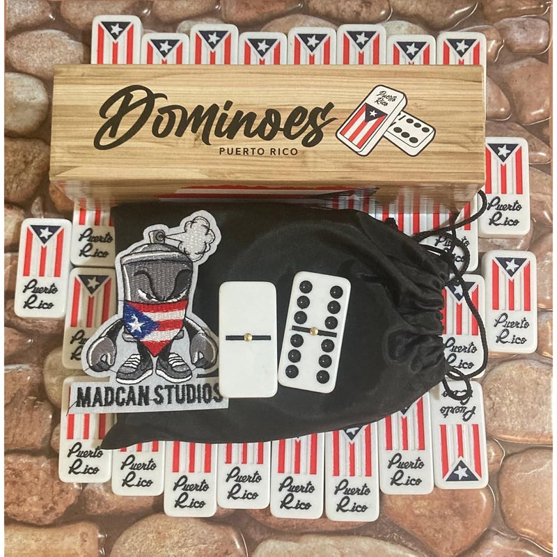 Puerto Rico Dominoes Set, Puerto Rican Domino Game Set, Boricua Style Accessor