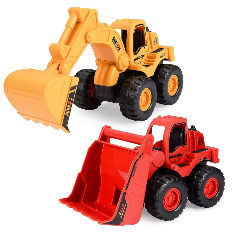 Construction Toys, Friction Powered Excavator Loader Truck Vehicles, Beach