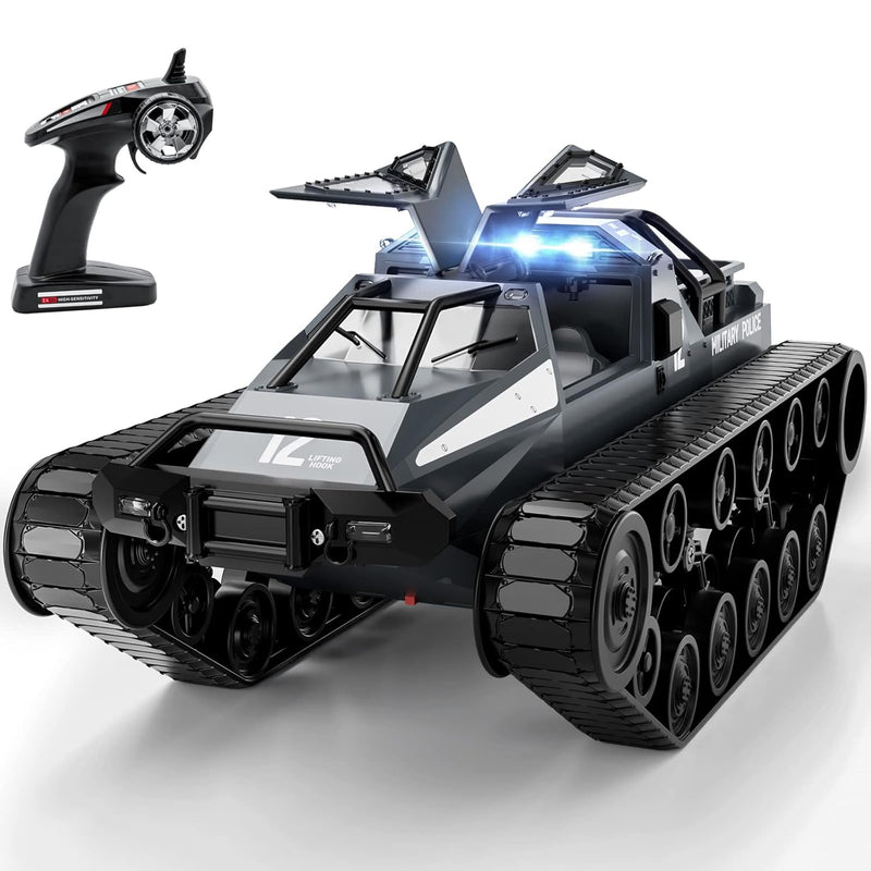 Rc Tank Car, 1:12 Remote Control Crawler 12Km/H High Speed Tank, 2.4Ghz Rc Roc
