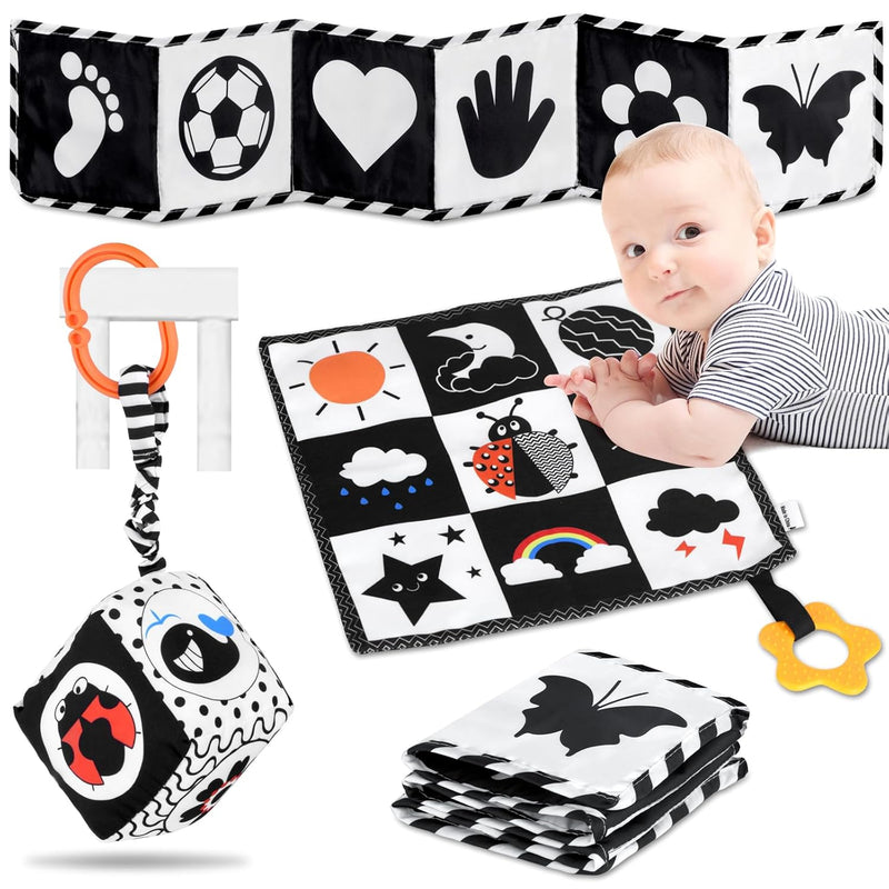Black And White High Contrast Baby Toys 0 3 Months For Newborn Toys Infant