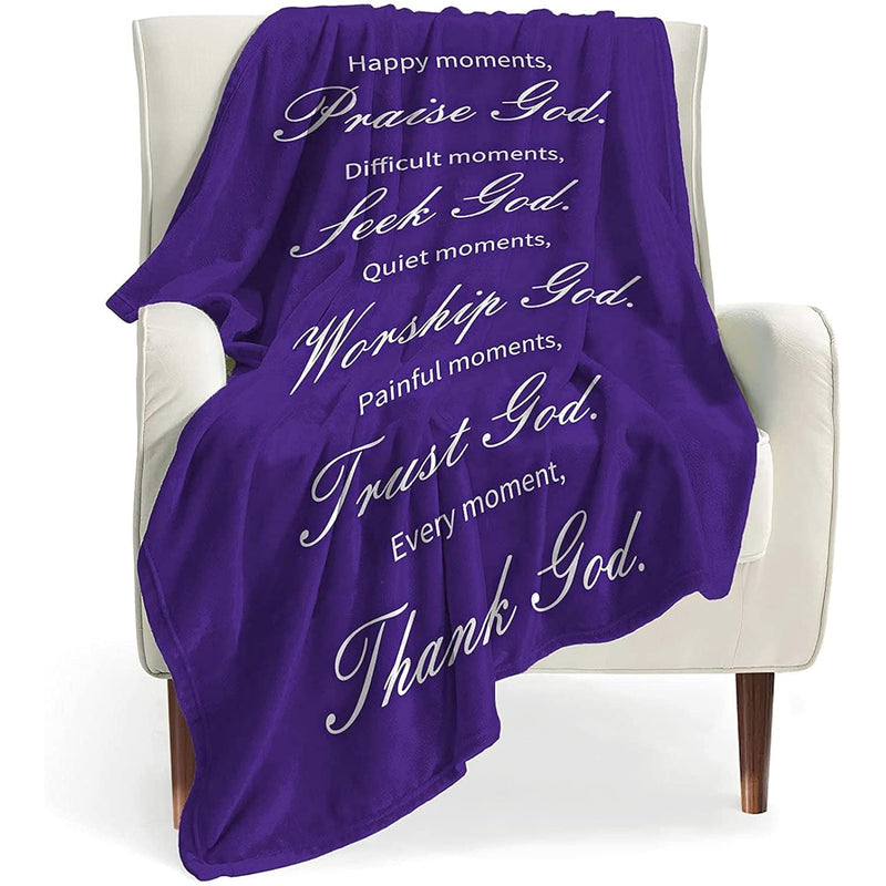 Healing Throw Blanket With Inspirational Thoughts And Prayers- Religious Soft