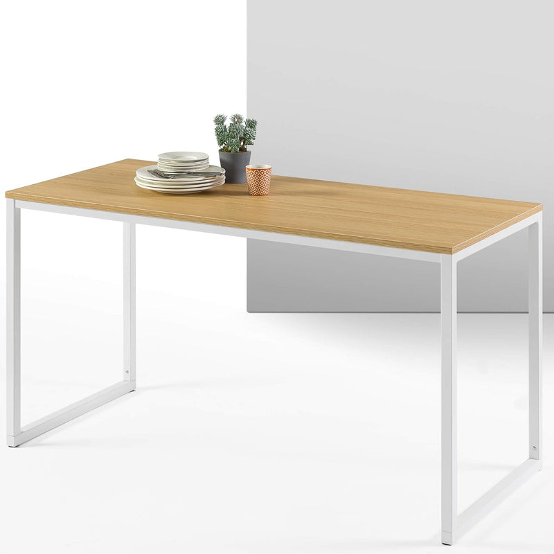 Jennifer 55 Inch White Frame Desk / Computer Workstation / Office Desk / Dinin