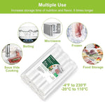 Vacuum Sealer Rolls Bags, 6 Pack 3 Rolls 11" x 20' + 3 Rolls 8" x 20' Commercial Grade BPA Free Bag Rolls, Durable Customized Size Food Vac Bags for Storage and Sous Vide Cooking