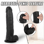 10 Inch Thick Dildo Huge Sex Toys For Women,Realistic Large Silicone Dildos Hands-Free Play Sex Toy,Lifelike Big Fake Penis Soft Suction Cup With Balls For Male Or Female G-Spot&Anal Play (Black)