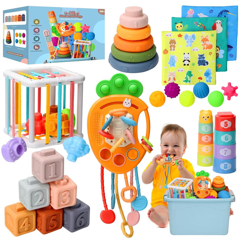 Baby Toys 6 To12 Months, 7 In 1 Montessori Toy For 6 9 12 18 Month Old With