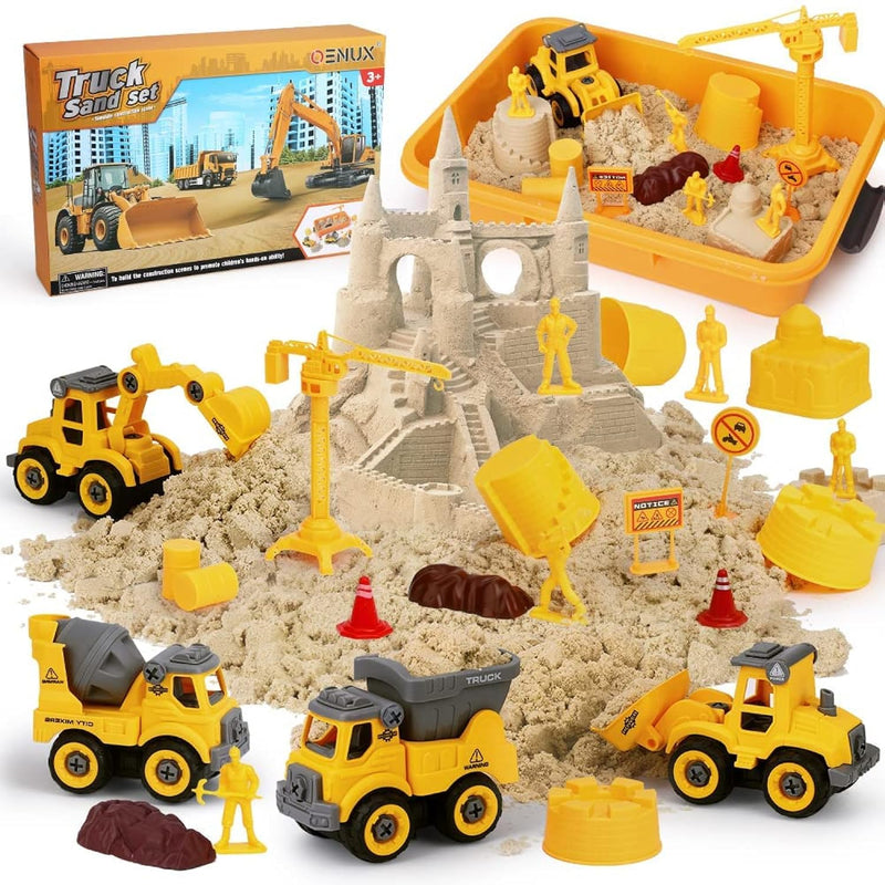 Play Sand Construction Set, Beach Building Castle Kit W/ 2.2Lbs Magnetic Sa