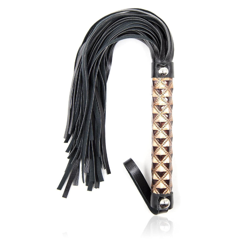 Sm Fun Diamond Pattern Handle Leather Whip Stage Props Game Training Whip Alternative Adult Toys For Couples