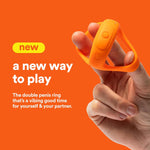 Penis Ring - Soft Stretchable Vibrating Double Cock Ring for Men