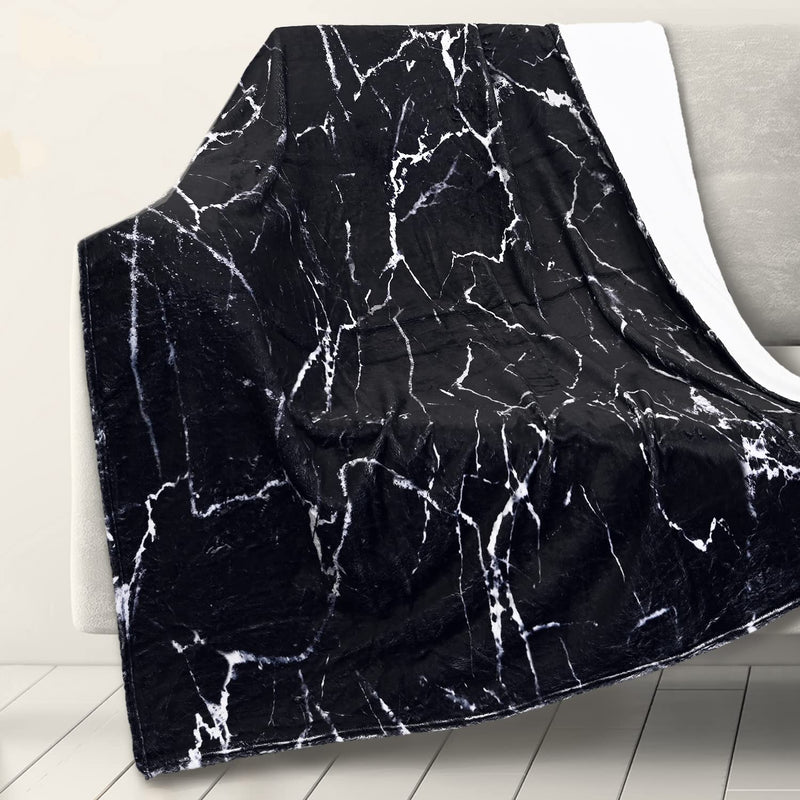 Black Marble Blanket For Kids Girls Women Adults Marble Gifts Marble Throw Bla