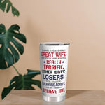 Gifts for Wife from Husband - Wife Gifts - Wedding Anniversary, Birthday Gifts for Wife - Valentines Gifts for Wife, Wife Valentines Gifts for Her - Romantic Love Gifts for Her - 20 Oz Tumbler