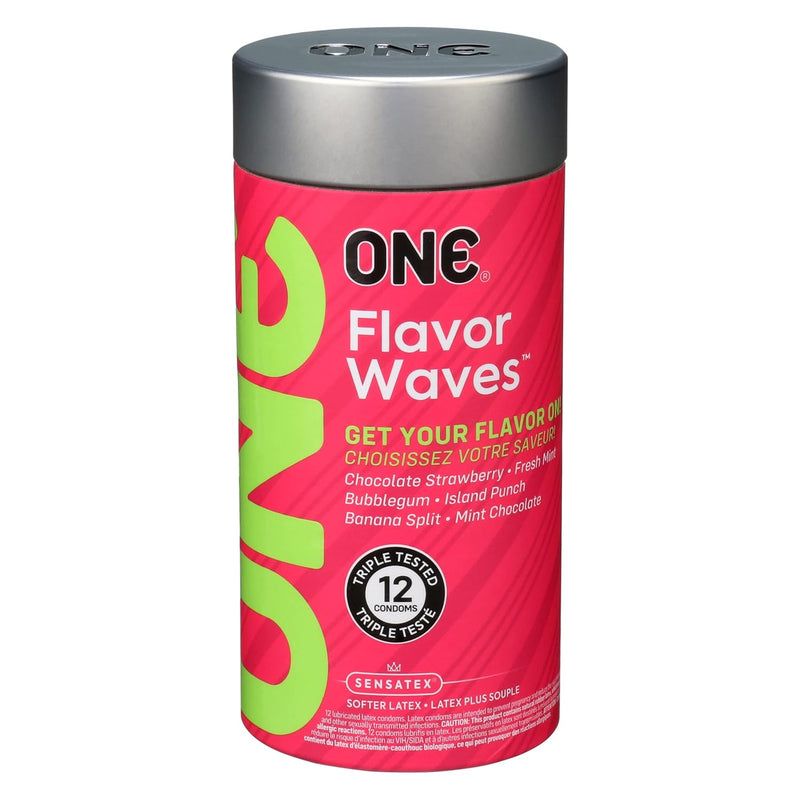 Condoms Flavorwaves | Assorted Flavors Condoms, Latex Condoms 12 Pack
