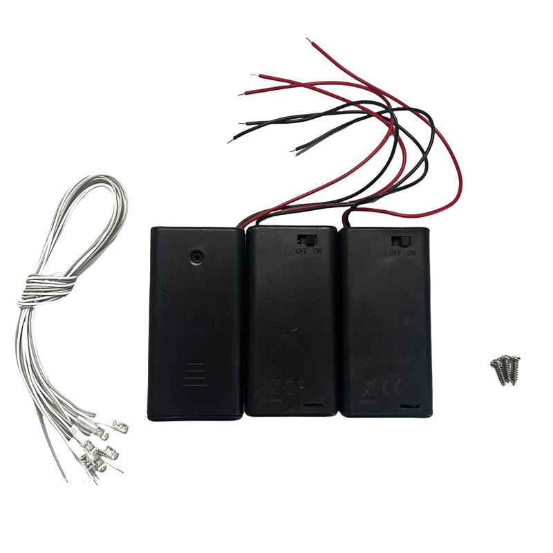 Diy House Accessory For Dollhouse Miniature 3 Pcs Aa Battery Packs With 6 P