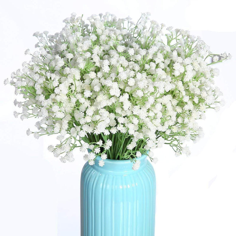 Artificial Flowers, Baby Breath Gypsophila Plastic Fake Plants Wedding Bridal