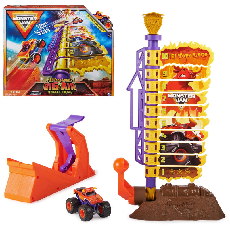 Monster Jam El Toro Loco Big Air Challenge Playset with Exclusive Monster T