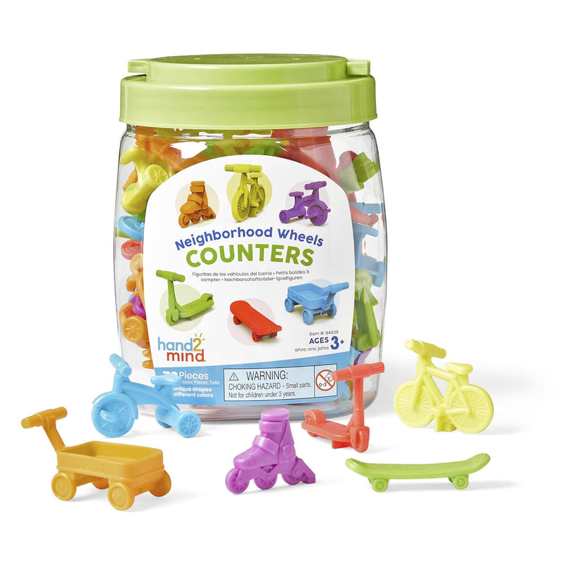 hand2mind Neighborhood Wheels Counters, Counters for Kids Math, Counting To