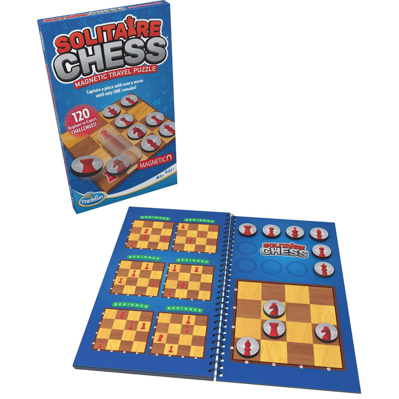 ThinkFun Solitaire Chess Magnetic Travel Puzzle - Engaging Logic Game & STE