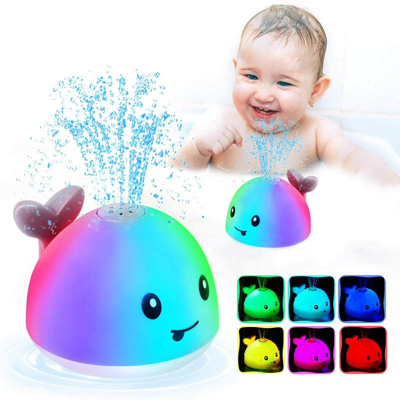 Baby Bath Toys, Whale Bath Toy Sprinkler For Kids Ages 0 2 1 3, Light Up Ba