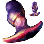 Huge Fantasy Anal Plug With Flexible T-Shaped Base?Premium Liquid Silicone Wearable Trainer,Colorful G Spot Clitoral Vagina Anal Toy For Women Men Couples.(M)