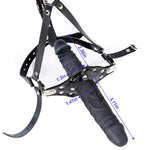 Double-Cock Dildo Bondage Gag Silicone Mouth Gag With Adjust Leather Strap Realistic Penis Gag Bdsm Slave Restraint Toys Adult Sex Toys For Couples