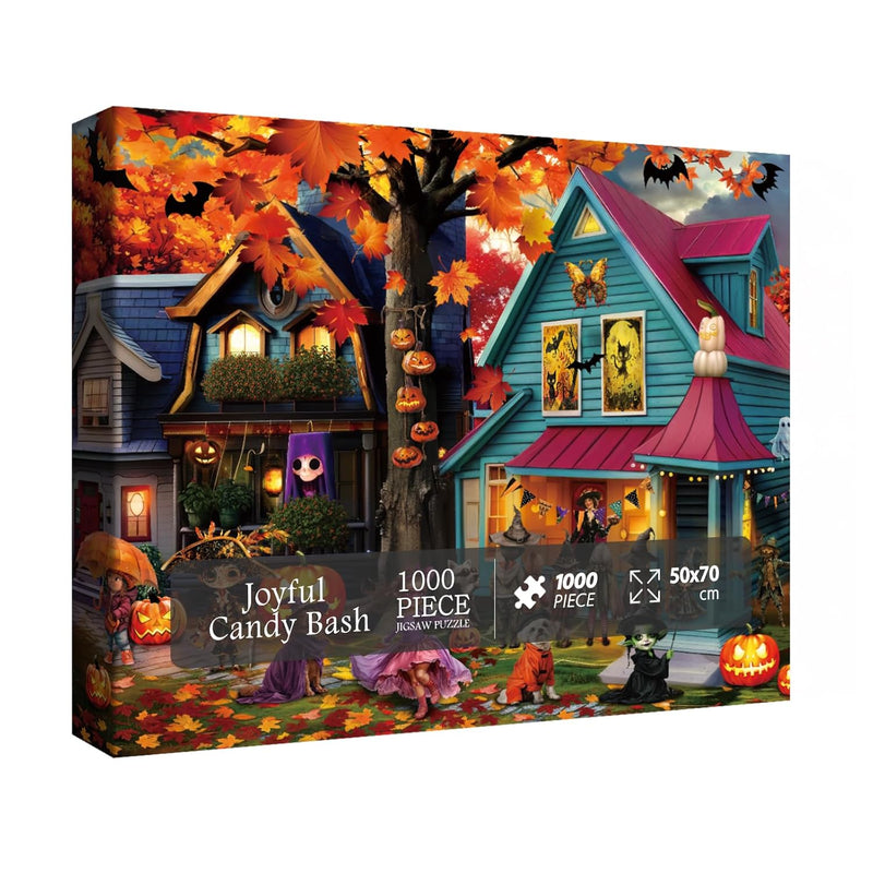 Horror Halloween Holiday Puzzle 1000 Piece For Adults, Fall Trick Or Treat