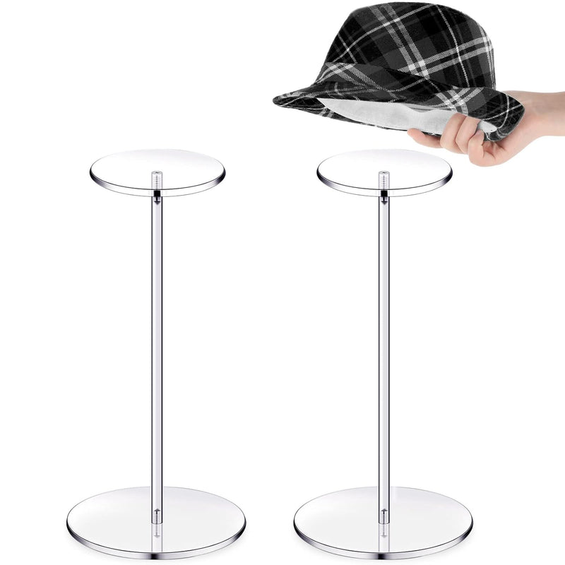 2 Set Clear Acrylic Hat Stand And Wig Display Rack Hat Stands For Display Hat Pe