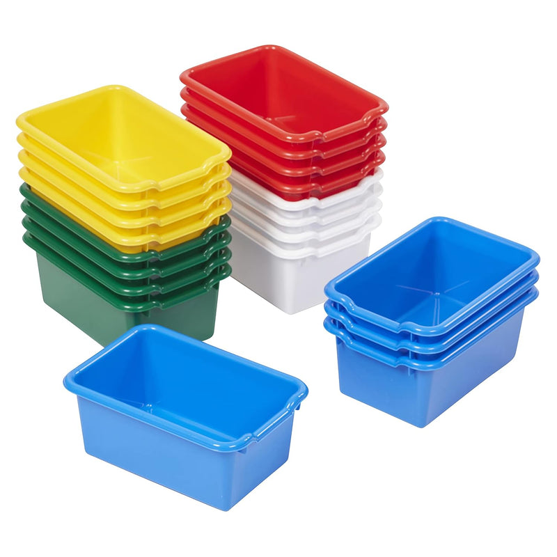 Scoop Front Storage Bin, Multipurpose Organization, Assorted, 20-Piece