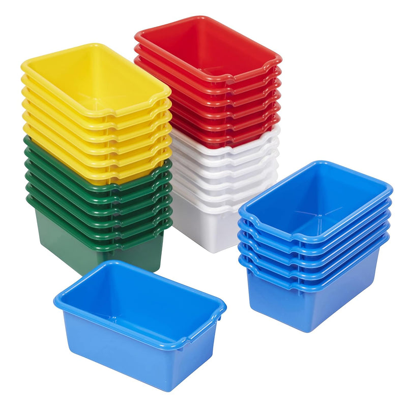 Scoop Front Storage Bin, Multipurpose Organization, Assorted, 30-Piece