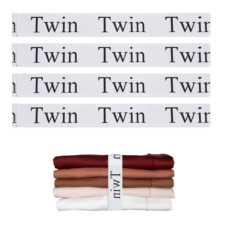 4Pcs Bed Sheet Organizer Bands, Storage Labels And Sheet Keepers For Linen Clo