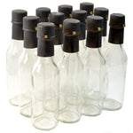 Clear Glass Woozy Bottles With Shrink Capsules, 5 Oz, Case Of 12