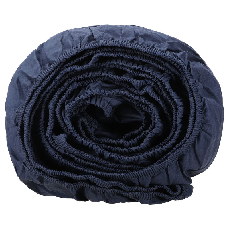100% Pure Cotton Percale Fitted Sheet - Navy Blue Queen Fitted Sheet - Long St