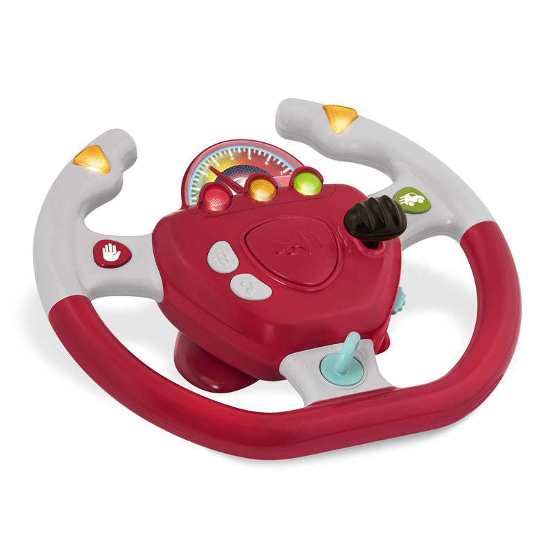 Battat – Interactive Steering Wheel – Portable Car Toy – Kids Games & Songs