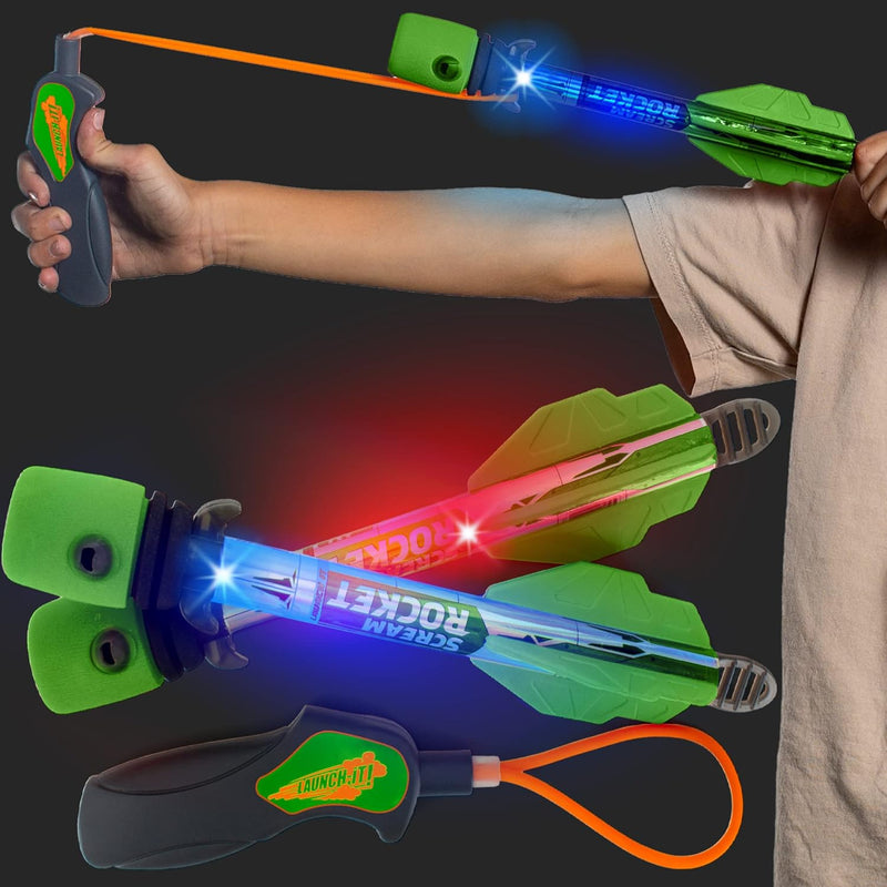 Light Up Foam Rocket Toys For Kids: Best Led Rocket Launcher Slingshot Ligh