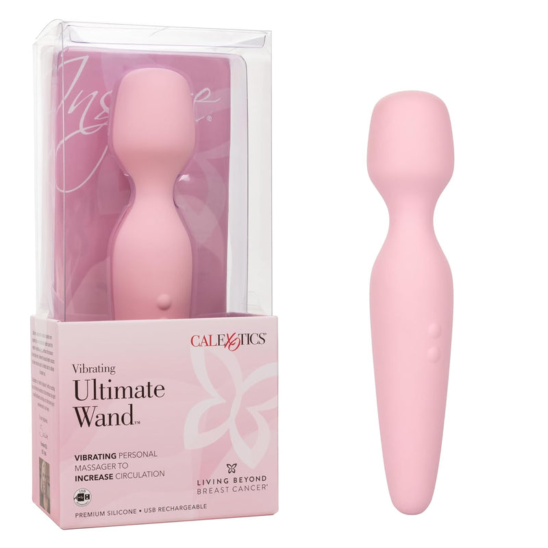 Inspire ™ Vibrating Ultimate Wand™ - Waterproof Sex Toys For Couples - Rechargeable Body Massager - Adult Multi-Function Vibe – Pink