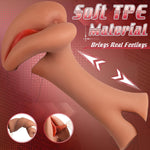 2 In 1 Pocket Pussy For Men Masturbator, Realistic Pocket Pussies With Thick Labia & Textured 3D Vagina Anus, Male Masturbation Cup Male Stroker Adult Sex Toys For Penis Training (Brown, Big Size)