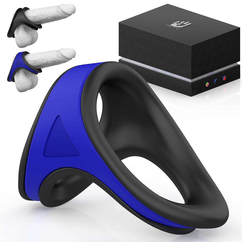 Silicone Penis Ring Cock Ring Set, 2In1 Cockring Ergonomics Adjustable Tightness For Harder Erections Enhanced Long Lasting Stronger For Longterm Wear, Adult Sex Toys For Men Or Couple Pleasure