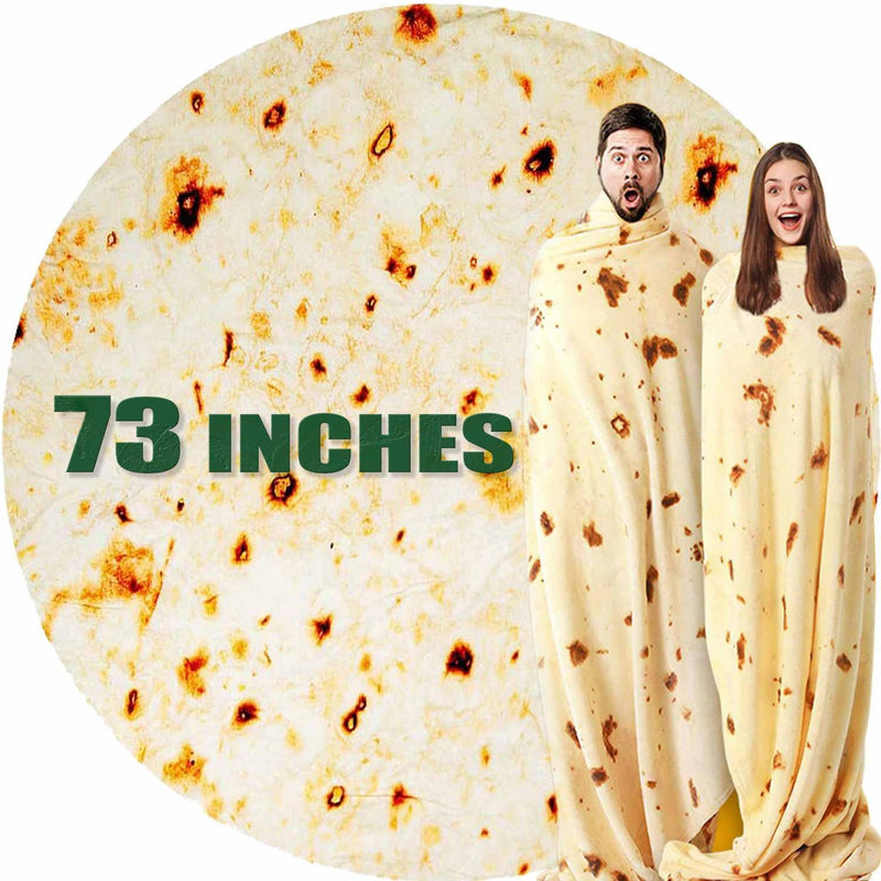 Burrito Tortilla Blanket Gifts For Adult 73In, 300Gsm Thickness Double Sided P