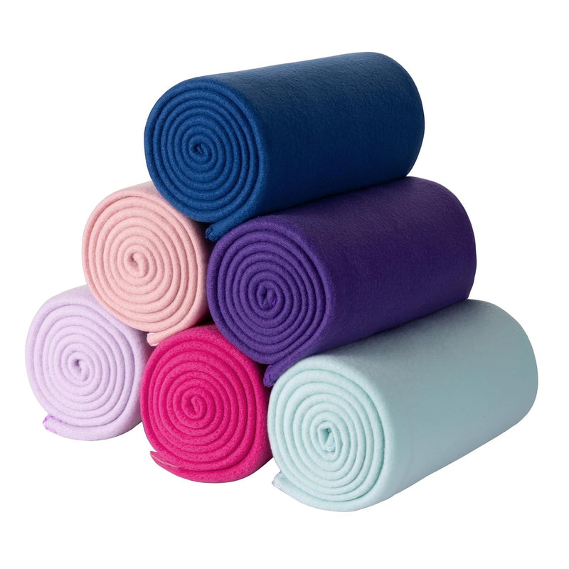 Soft Lightweight Fleece Throw Blankets Bulk 6 Pack for Kids and Pets