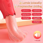 Rose Sex Toy for Women, 2-in-1 Clitoral Vibrator with 10 Modes