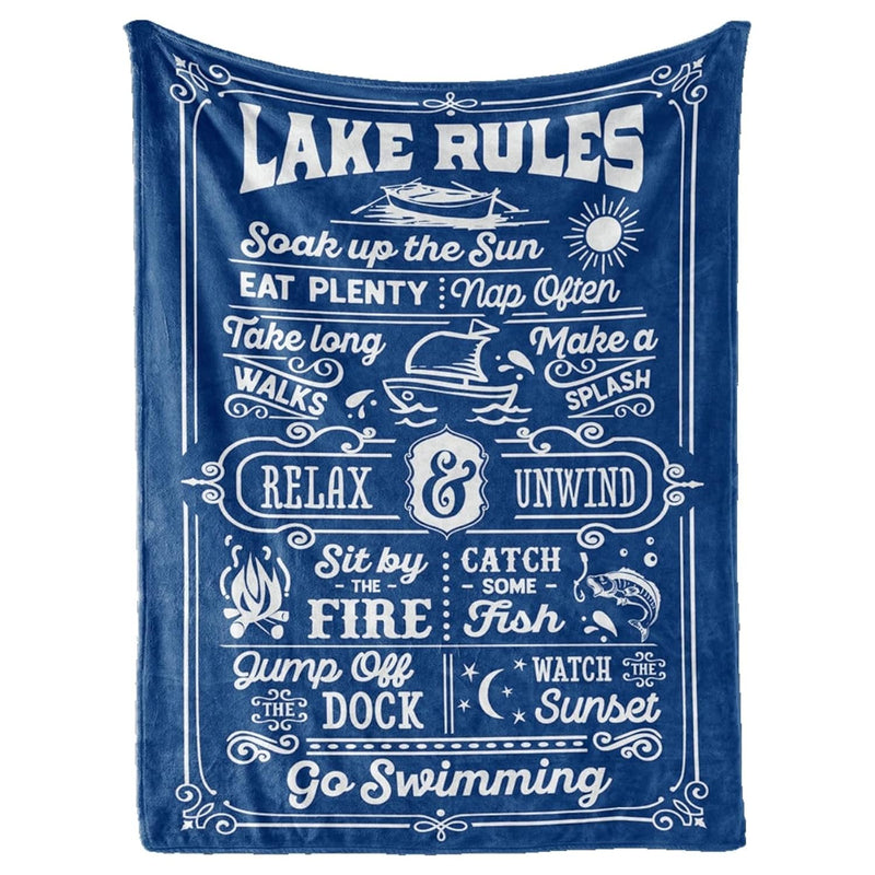 Lake House/Life Gifts Blanket Throw For Women Men - Boating/Fishing Gifts - Ho