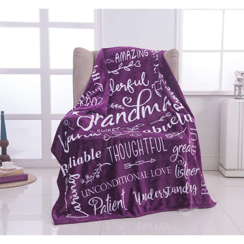 Wonderful Grandma Throw Blanket | Best Grandma Gifts | Wrap Your Grandmother W