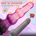 10.43" Monster Dildo with 2 Knots, Thick Fantasy Animal Dildo with Suction Cup
