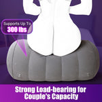 Heart-Shaped Inflatable Sex Pillow with Bondage Straps – Support Cushion for Couples