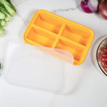 1-Cup Extra Large Silicone Freezing Tray With Lid,Soup Cube Tray,Silicone Freezer Container,Freeze & Store Soup, Broth, Sauce, Leftovers - Makes 4 Perfect 1 Cup Portions